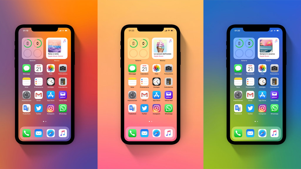 Link tải bộ hình nền đa sắc gradient dành cho iPhone iPad